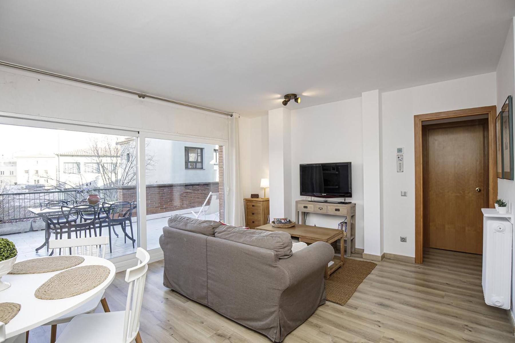 Apartamento Con Gran Terraza En Girona Bagian luar foto